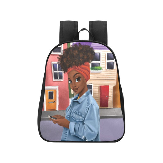 Kaylah From Da Block Fabric School Backpack (Small)